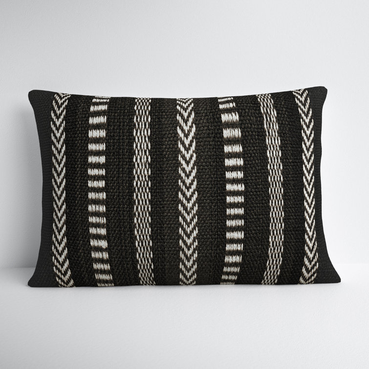 Black and white lumbar throw pillows hot sale